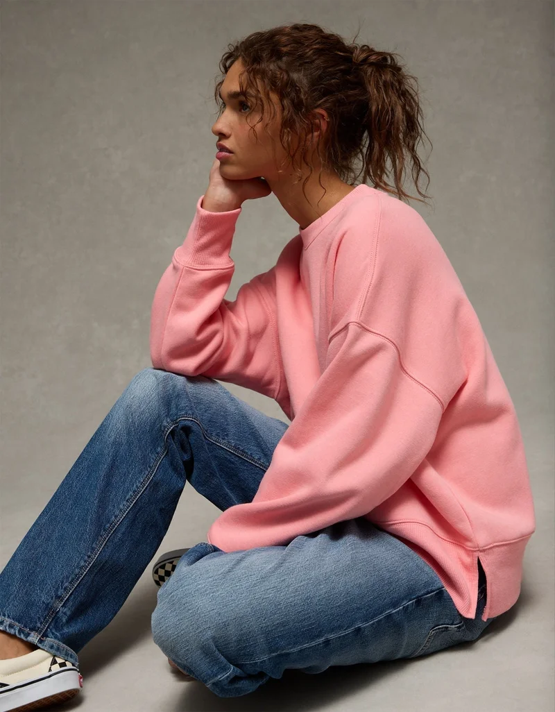 American Eagle  AE Everyday Luxe Oversized Sweatshirt for Women | Best Price UAE